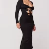 Hot Simone Dress In Black Women Dresses