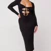 Hot Simone Dress In Black Women Dresses