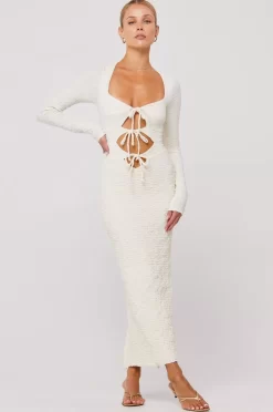 Store Simone Dress In Ivory Women Dresses