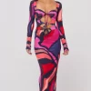 Best Sale Simone Dress In Picasso Women Dresses