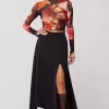 Fashion Skatie Midi Skirt In Black Women Bottoms