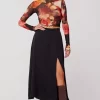 Fashion Skatie Midi Skirt In Black Women Bottoms