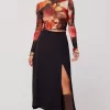 Fashion Skatie Midi Skirt In Black Women Bottoms