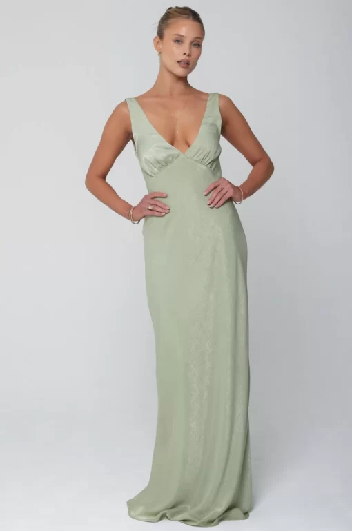 Flash Sale Violet Maxi In Sage Women Dresses