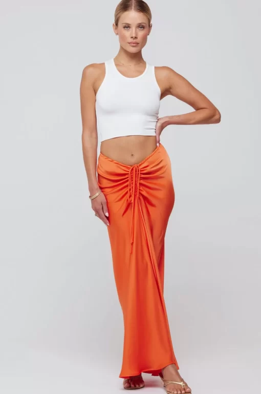 Discount Ziggy Skirt In Papaya Women Bottoms