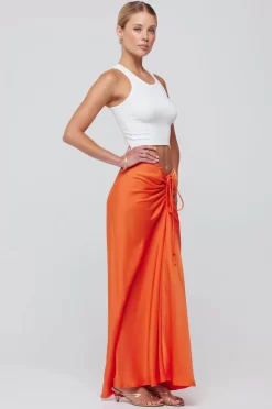 Discount Ziggy Skirt In Papaya Women Bottoms