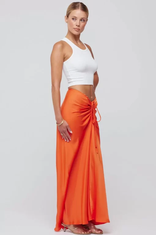 Discount Ziggy Skirt In Papaya Women Bottoms